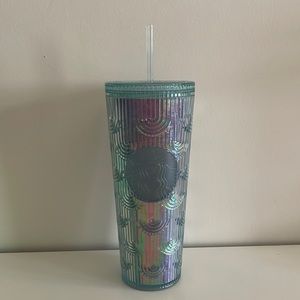 Starbucks mermaid scale tumbler cup blue green venti